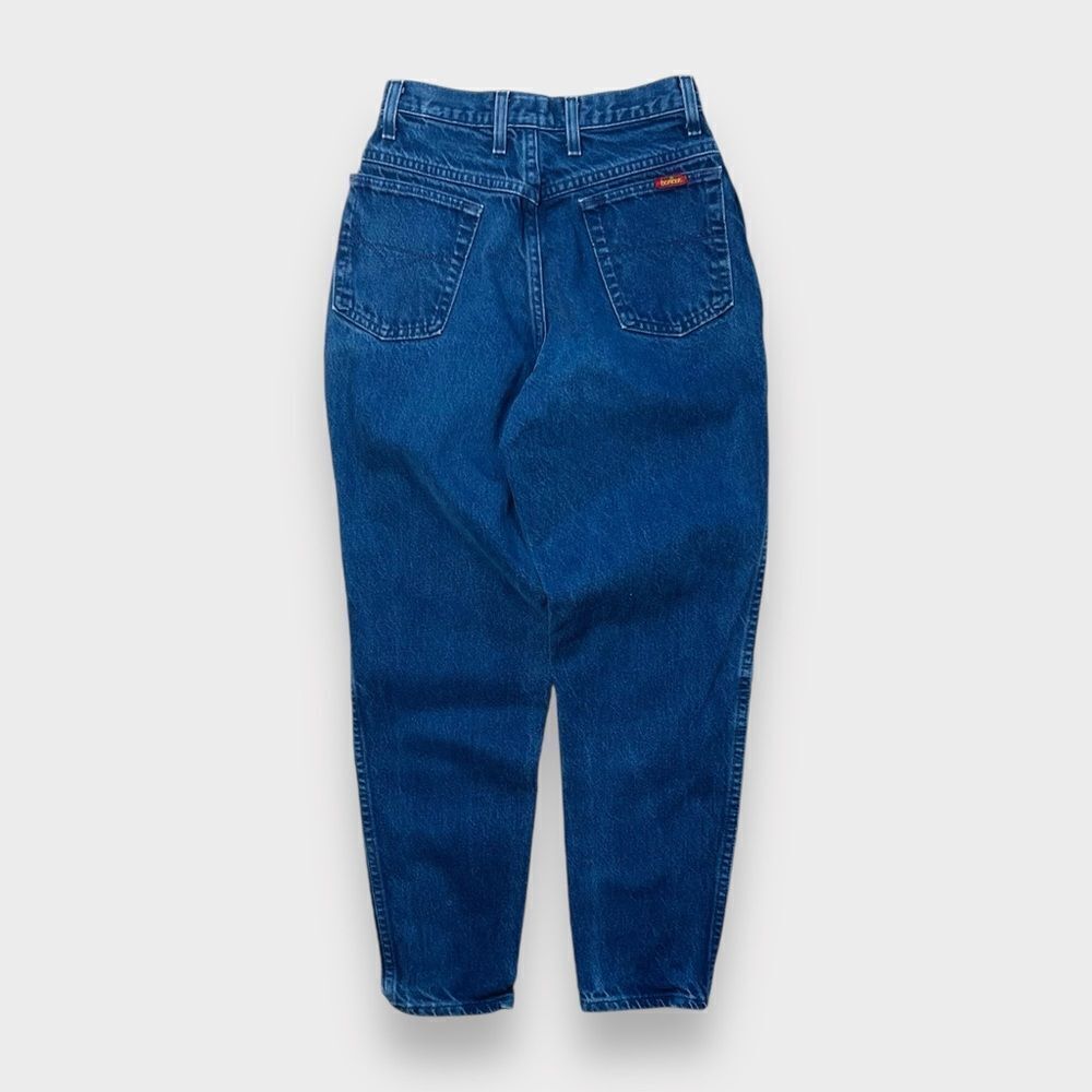 Vtg 80 Bonjour Slim High Waist Blue Jeans, Mom Full Hips Tapered Leg, Talon 26 - Picture 2 of 7